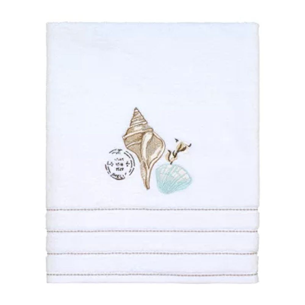 Avanti Farmhouse Shell Embellished Bath Towel