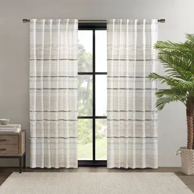 INK+IVY Nea 50"W X 84"L Light-Filtering Rod Pocket Single Curtain Panel