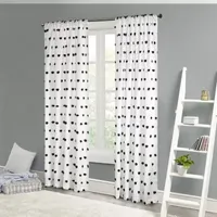 Intelligent Design Lauren Embellished Sheer Rod Pocket Single Curtain Panel