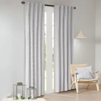 Urban Habitat Maize Embellished Light-Filtering Rod Pocket Single Curtain Panel