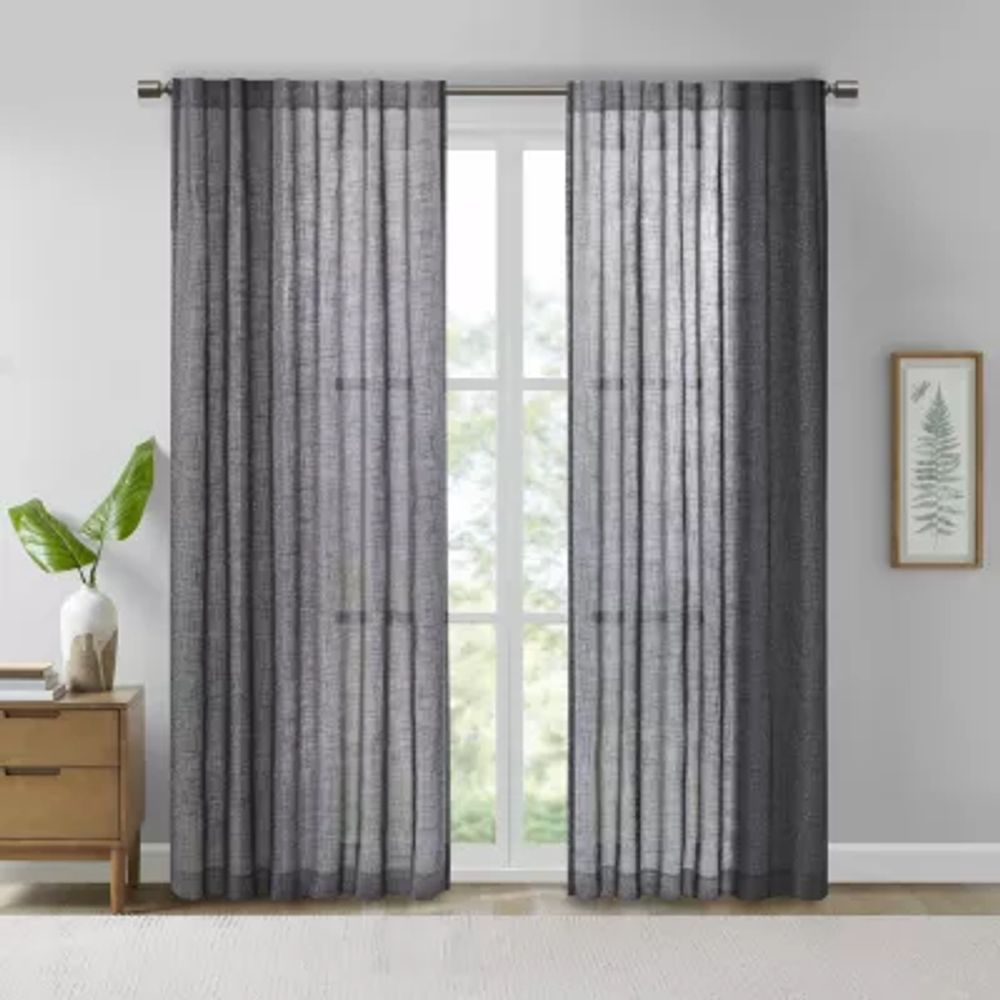 Madison Park Kyler Light-Filtering Rod Pocket Single Curtain Panel