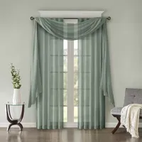 Madison Park Kaylee Sheer Rod Pocket Set of 2 Curtain Panel