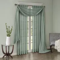 Madison Park Kaylee Sheer Rod Pocket Set of 2 Curtain Panel