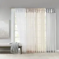 Madison Park Elowen Tab Top Sheer Set of 2 Curtain Panel
