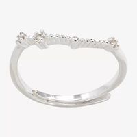 Sparkle Allure Zodiac Cubic Zirconia Pure Silver Over Brass Band