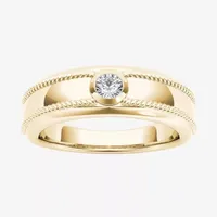 3.5MM 1/5 CT. Natural White Diamond 14K Gold Wedding Band