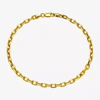 14K Gold 7.5 Inch Hollow Link Chain Bracelet