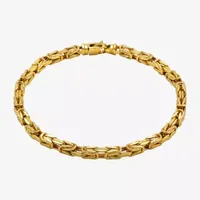 14K Gold Hollow Byzantine Chain Bracelet