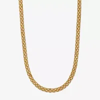 10K Gold 16 Inch Hollow Link Chain Necklace