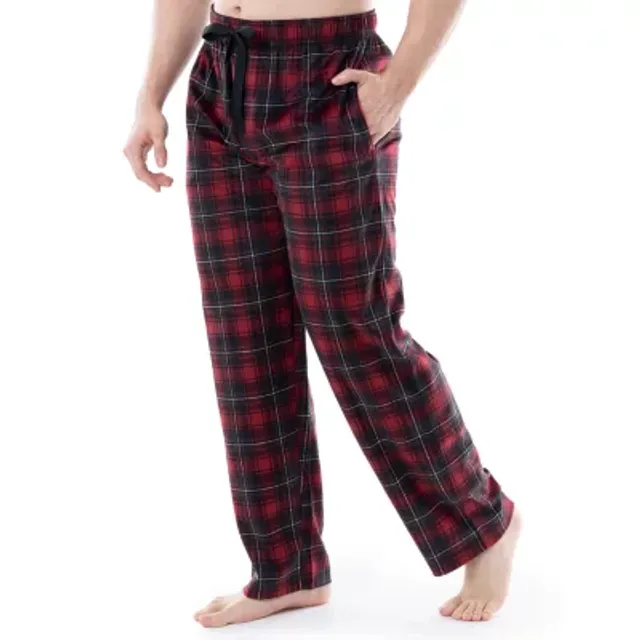 IZOD Mens Big Pajama Pants, Color: Navy Yellow Plaid - JCPenney