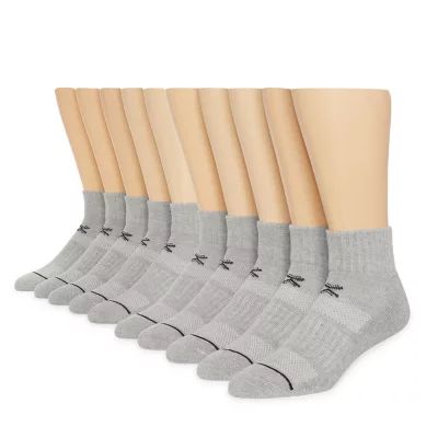 Xersion Breathable Performance Mens 10 Pair Quarter Socks