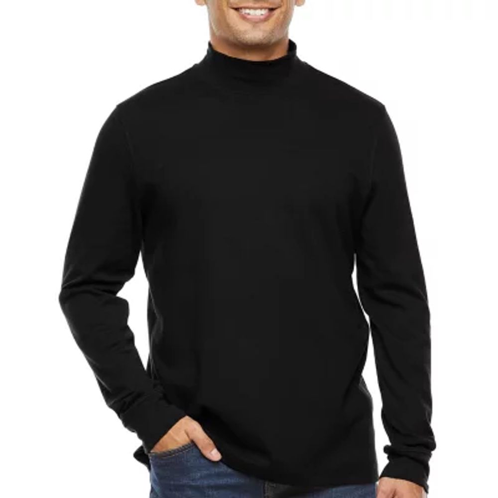 St. John's Bay Mens Long Sleeve Mock Neck Top