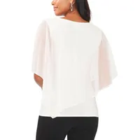 MSK Womens Round Neck Blouse