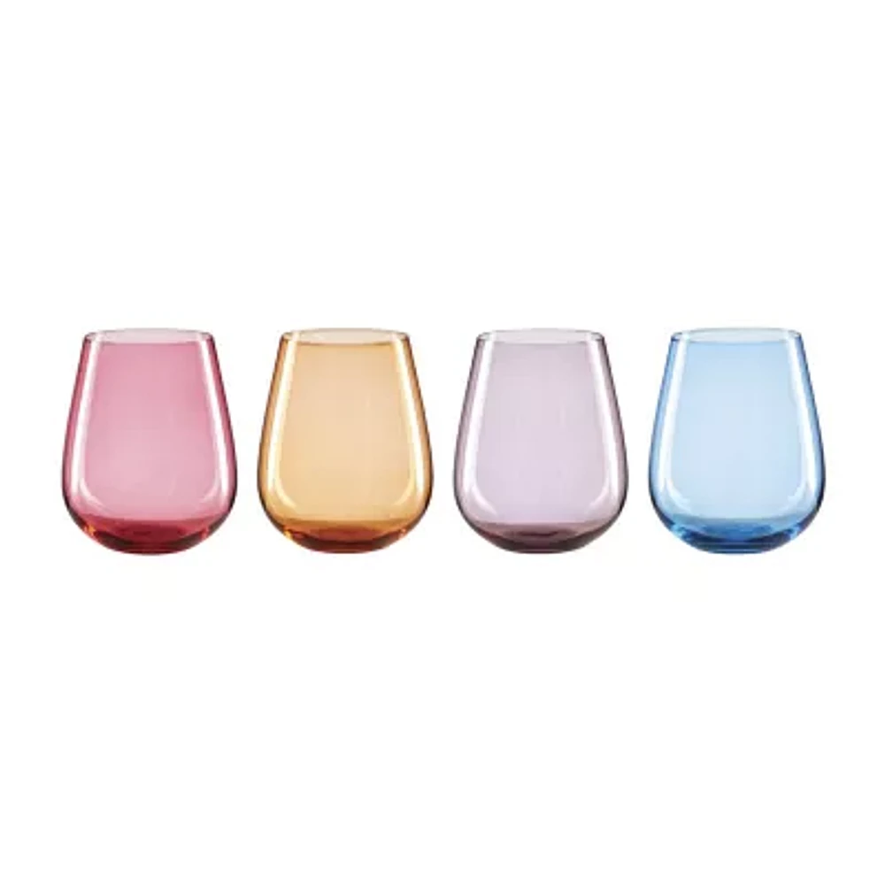 Oneida True Colors 4-pc. Stemless Wine Glass