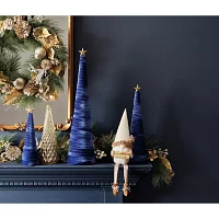 North Pole Trading Co. Velvet Wrapped Christmas Tabletop Tree