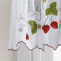 CHF Strawberry Garden Rod Pocket Tailored Valance