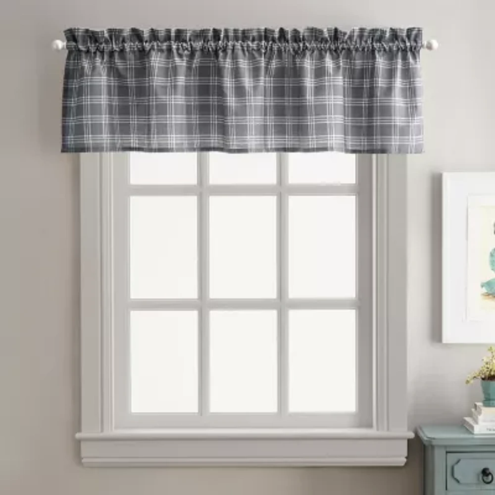 CHF Lodge Plaid Rod Pocket Tailored Valance