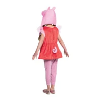 Little & Big  Girls Classic Peppa Pig Costume