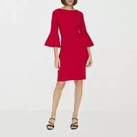 Marc New York Womens 3/4 Sleeve Sheath Dress