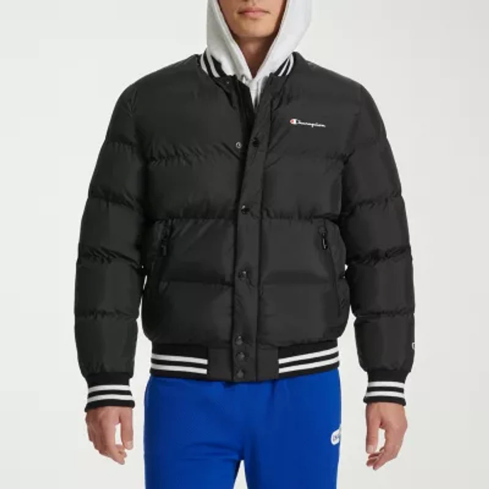 Champion Quilted Mens Heavyweight Bomber Puffer Jacket