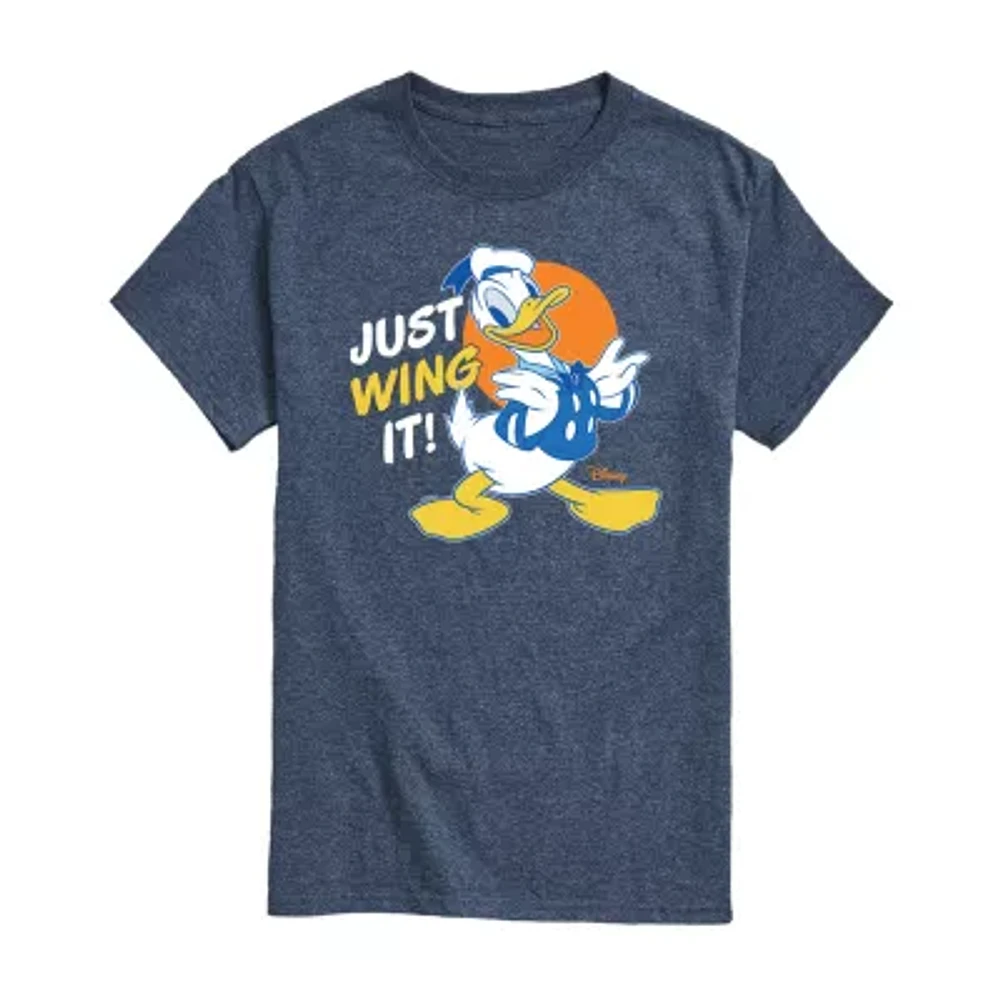 Mens Short Sleeve Donald Duck Graphic T-Shirt