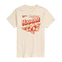 Mens Short Sleeve Hawaii Graphic T-Shirt