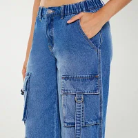 Forever 21 Juniors Womens Mid Rise Baggy Fit Jean