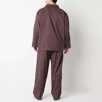 Stafford Mens Big Long Sleeve 2-pc. Pant Pajama Set