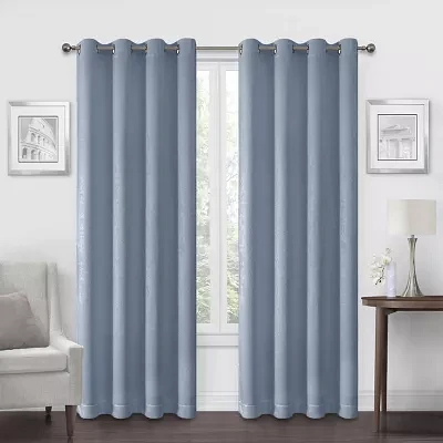 Regal Home Ayden Solid Grommet Top Energy Saving Blackout Single Curtain Panels