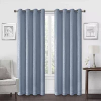 Regal Home Ayden Solid Energy Saving Blackout Grommet Top Single Curtain Panel