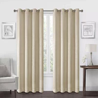 Regal Home Ayden Solid Grommet Top Energy Saving Blackout Single Curtain Panels