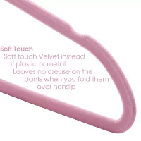 Elama Velvet Slim Profile Heavy Duty Felt -pc. Hangers