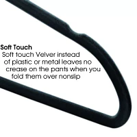 Elama Velvet Slim Profile Heavy Duty Felt 100-pc. Hangers