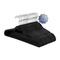 Elama Rubber Non Slip With Hanging Tab 30-pc. Hangers