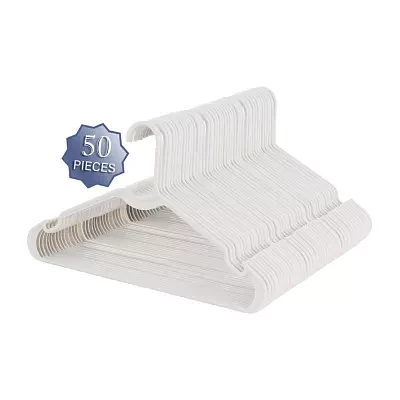 Elama Plastic With Notched Shoulders 50-pc. Hangers