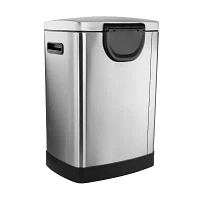 Elama 40 Liter 2 Compartment Large 10.6 Gallon Split Step Trash Can