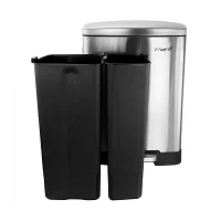 Elama 40 Liter 2 Compartment Large 10.6 Gallon Split Step Trash Can