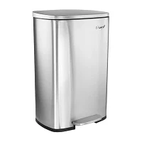 Elama 13 Gallon and Two 1.3 Gallon Stainless Steel Step Trash Cans