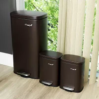 Elama 30 Liter And 5 Liter Stainless Steel Step Combo Trash Can