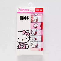 Little & Big Girls Hello Kitty 7 Pack Hipster Panty