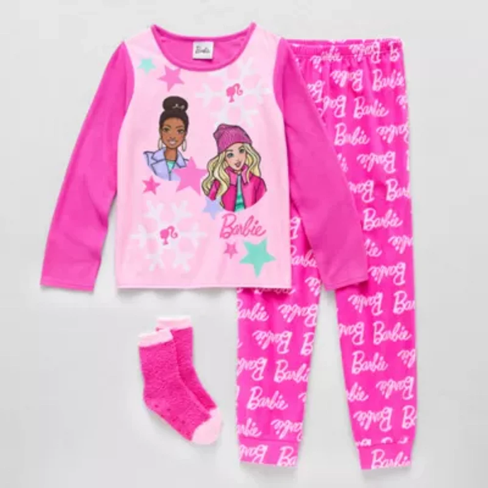 Little & Big Girls 3-pc. Barbie Pajama Set