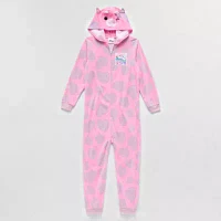 Little & Big Girls Microfleece Squishmallows Long Sleeve One Piece Pajama