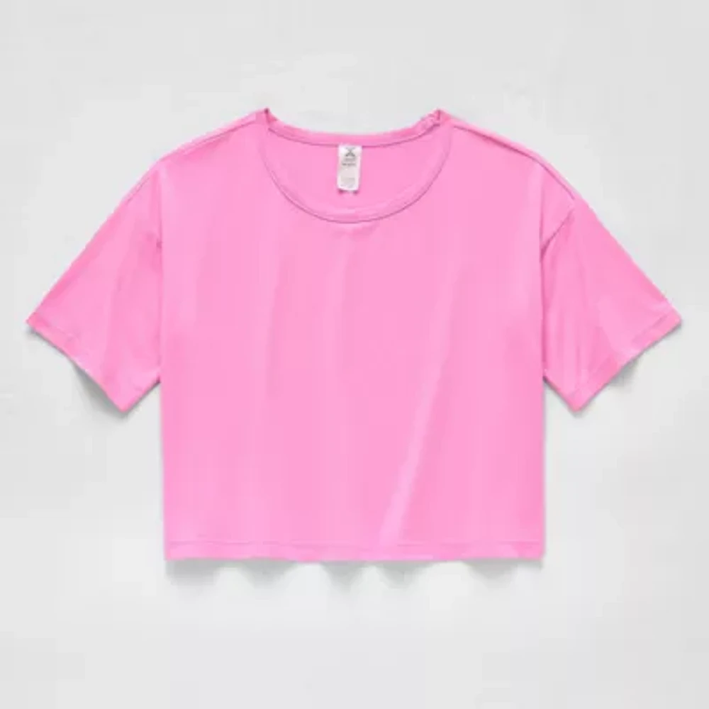 Xersion Little & Big Girls Crew Neck Short Sleeve T-Shirt