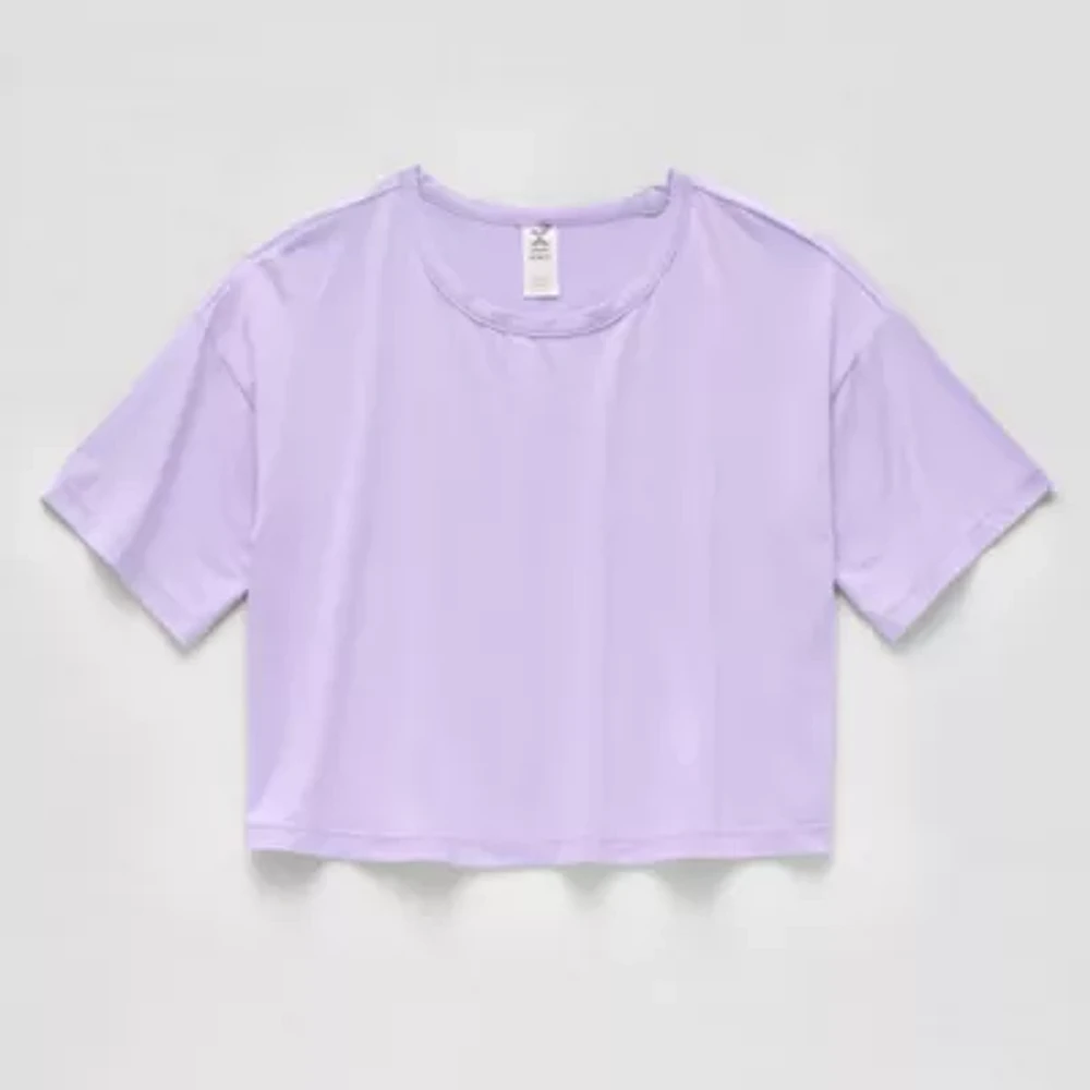 Xersion Little & Big Girls Crew Neck Short Sleeve T-Shirt