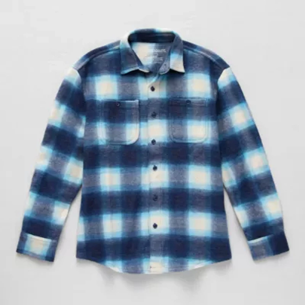 Thereabouts Little & Big Boys Fleece Adaptive Easy-on + Easy-off Midweight Shirt Jacket