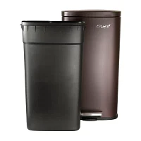 Elama 30 Liter And 5 Liter Stainless Steel Step Combo Trash Can