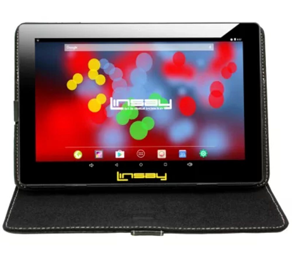 10.1" 1280x800 IPS 2GB RAM 32GB Storage Android 12 Tablet with Black Leather Case"