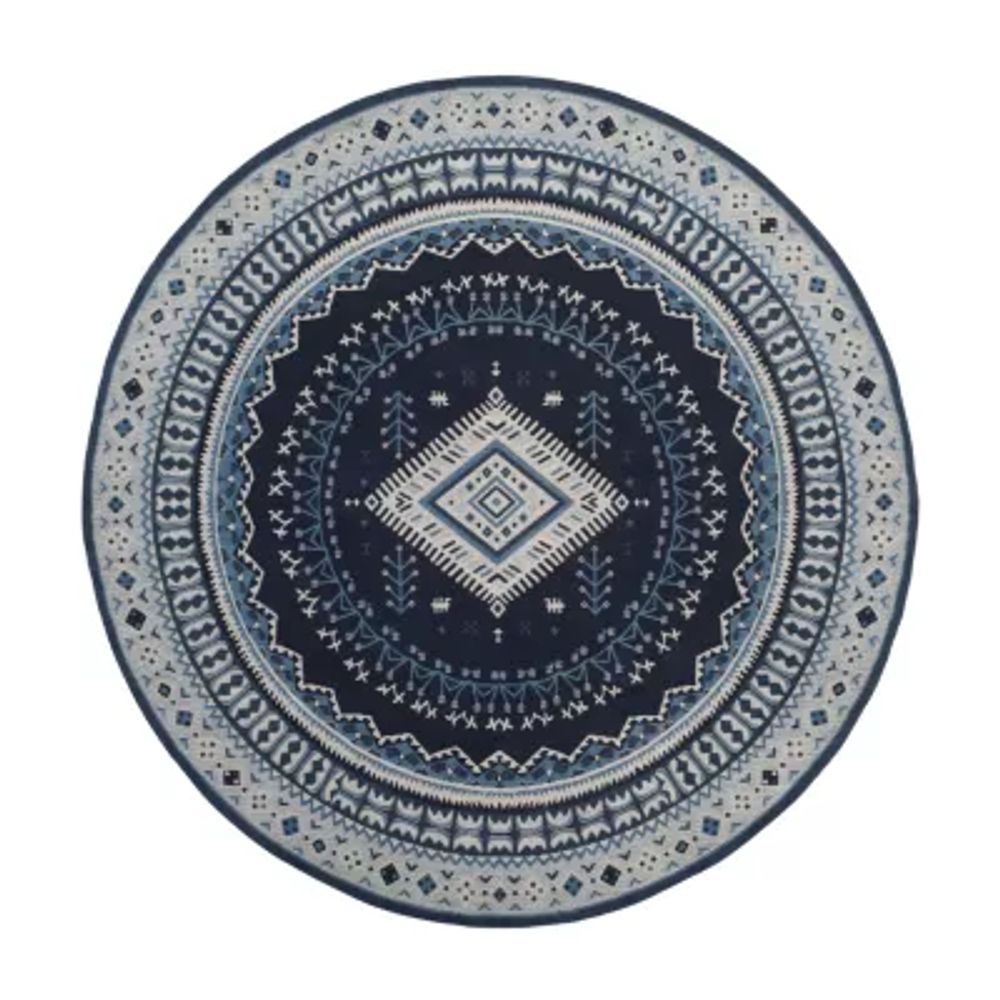 Safavieh Classic Vintage Collection Border Geometric Round Area Rug