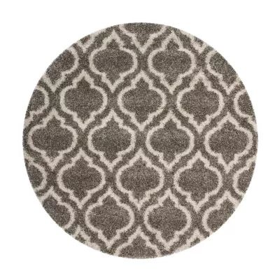 Safavieh Hudson Shag Collection Toireasa Geometric Round Area Rug