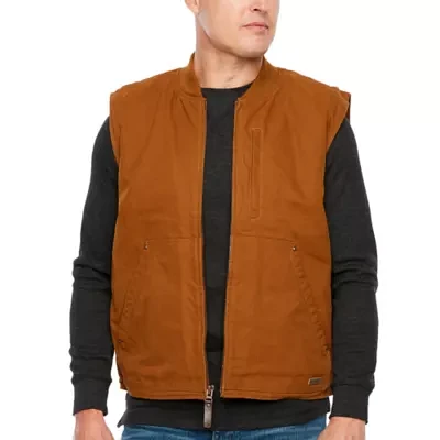 Smiths Workwear Sherpa Lined Duck Canvas Mens Fleece Vest